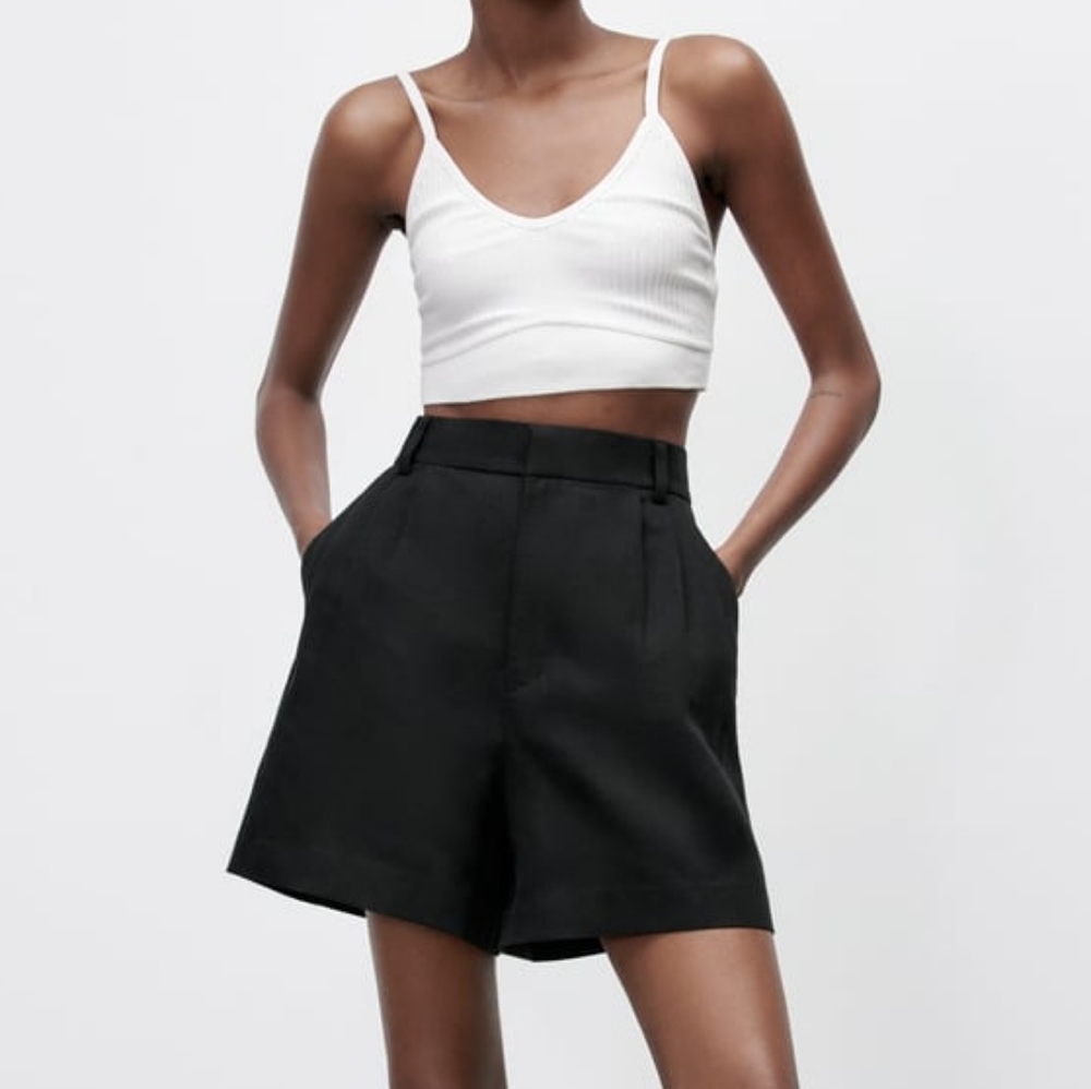NWT Zara Linen Blend Shorta